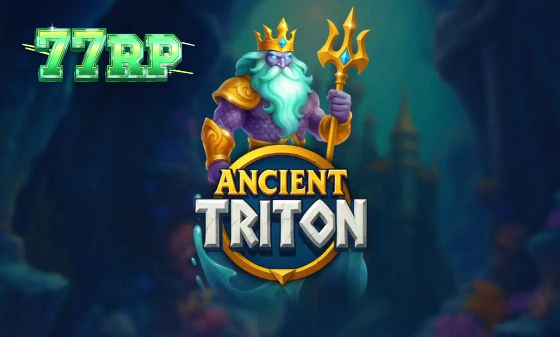 Tampilan visual slot Ancient Triton dengan latar belakang istana bawah laut.