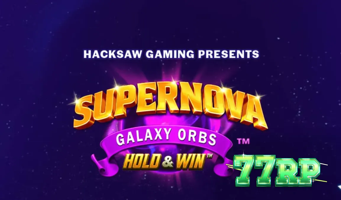 Tampilan visual slot Supernova Galaxy Orbs dengan tema ruang angkasa retro